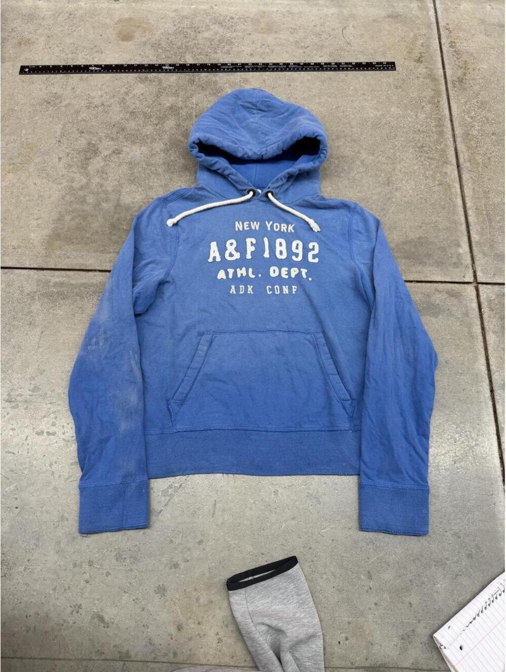 vintage abercrombie and fitch new york athletics department blue hoodie